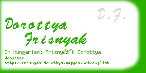 dorottya frisnyak business card